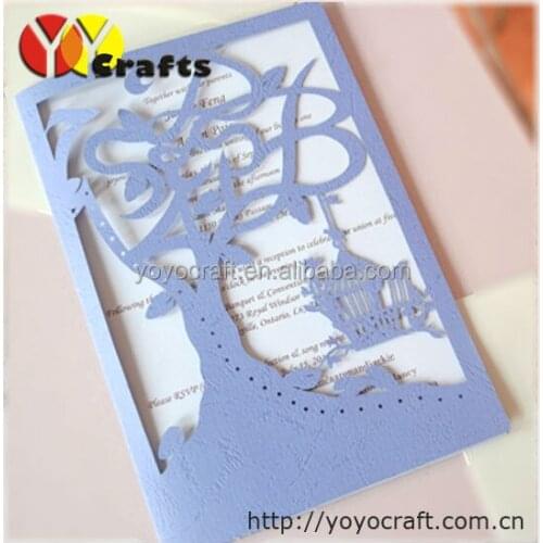 2017 new arrival Laser cut invitations cards 50 sets Wedding invitation cards with inner paper and envelop and seals