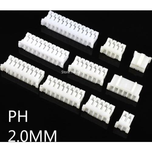 50Pcs PH2.0 2mm Housing Connectors PH-Y Plastic Shell Plug Wire Cable Connector 2.0mm Pin Header