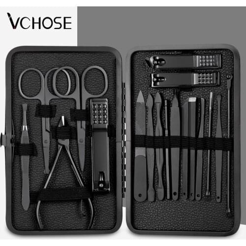 7/10/16/18 pcs Manicure Cutters Nail Clipper Set Household Stainless Steel Ear Spoon Nail Clippers Pedicure Nail Scissors Tool