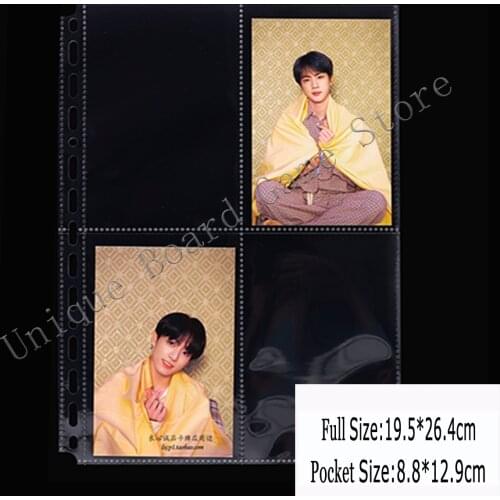20PCS A4 B5 Album 4 pockets UV protection Cards Album pages Collection card holders book page for Board Game Trading Cards Photo