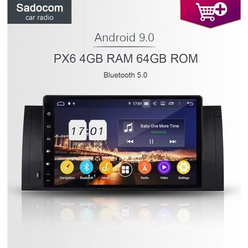 PX6 HD Android 10.0 car radio 4GB RAM 8 Core 64GB ROM Car DVD Player For BMW M5 E39 X5 E53 1995-2007 GPS Navi Map RDS Radio