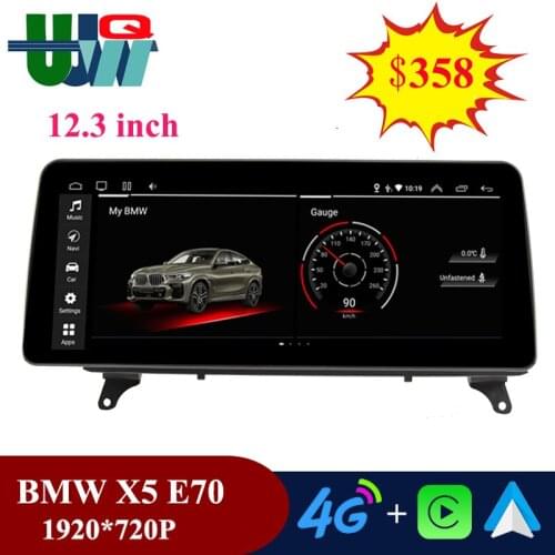 UJQW 2 Din Android 10.0 Car Multimedia Player Autoradio For BMW X5 E70 X6 E71 2007-2014 CCC CIC Carplay Auto 4G GPS Bluetooth