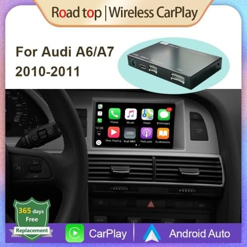 Wireless Apple CarPlay Android Auto Interface for Audi A6 A7 2010-2011,with MirrorLink AirPlay Car Play USB HDMI Camera Function