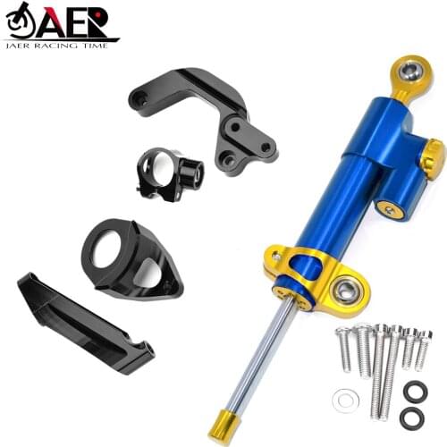 JAER Motorcycle Damper Steering for Suzuki GSXR1000 GSX R1000 GSX-R1000 2009-2015 Stabilize Safety Control with Mounting Bracket