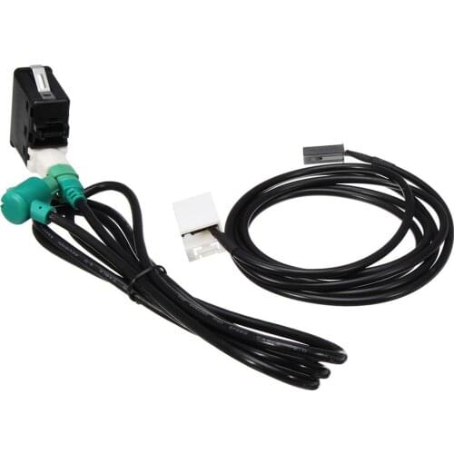 For BMW E60 E61 E63 E64 E87 E90 E70 F25 for Phantom Car AUX USB Socket Switch+AUX USB Cable USB Cable Adapter Audio Harness Wire
