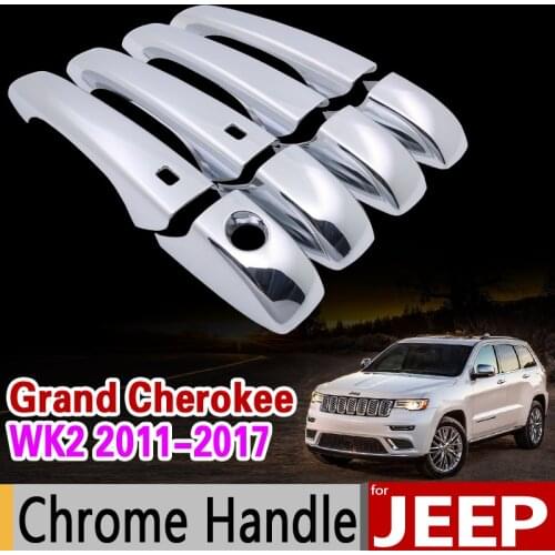 For JEEP Grand Cherokee WK2 2011-2017 Chrome Handle Cover Trim Set 2012 2013 2014 2015 2016 Car Accessories Sticker Car Styling