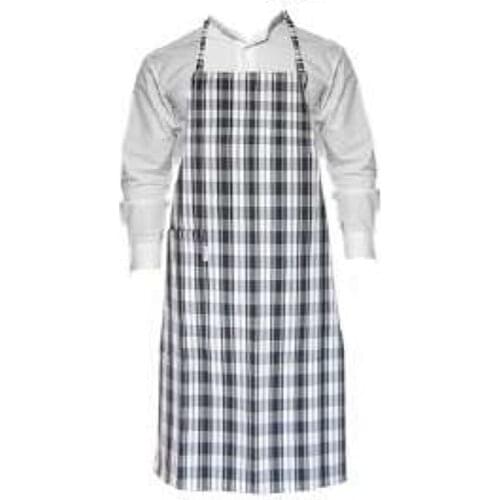 Apron chef flap pocket restaurant pizza kitchen work Plaid unisex