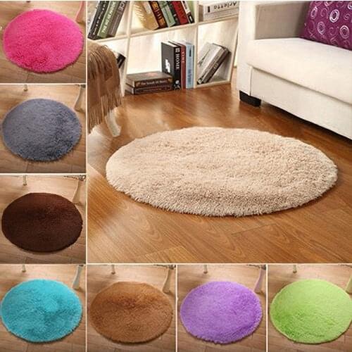 HOT SALE! Home Decor Soft Bath Bedroom Non-slip Floor Shower Rug Yoga Plush Round Mat carpet Home Textile