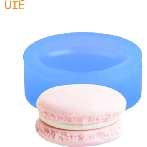 GYL148U 21.8mm Half Macaron Flexible Push Mold - Cake Decorating Miniature Food, Candy Mold, Round Cookie Biscuit
