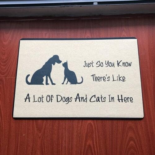 Custom Mat In Hallway Just So You Know Theres Like A Lot of Dogs and Cats In Here Rubber Welcome Doormat for Entrance Carpet