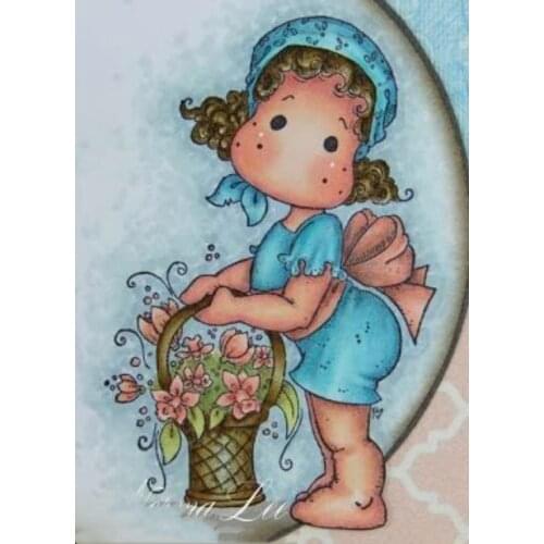 Magnolia Girl Transparent Silicone Stamp And Metal Die/Seal For DIY Scrapbooking/photo Album Decorative Clear Stamp Sheets