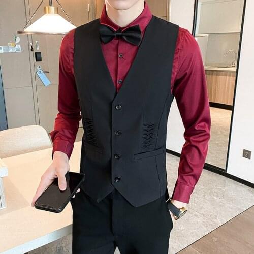 MOTUWETHFR Men's Suit Vests