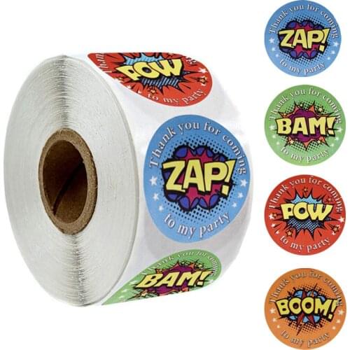 4 Designs"thank You for Coming To My Party"stickers Seal Labels for Blue,red,green,yellow Thank You Stickers for Party Scrapbook