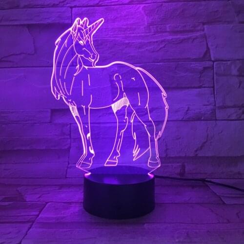 Nighdn 3d Lamp Night Light Creative 3d Visualization Lamp Unicorn Table Lamp Bedroom Bedside Light Holiday Gifts for Family