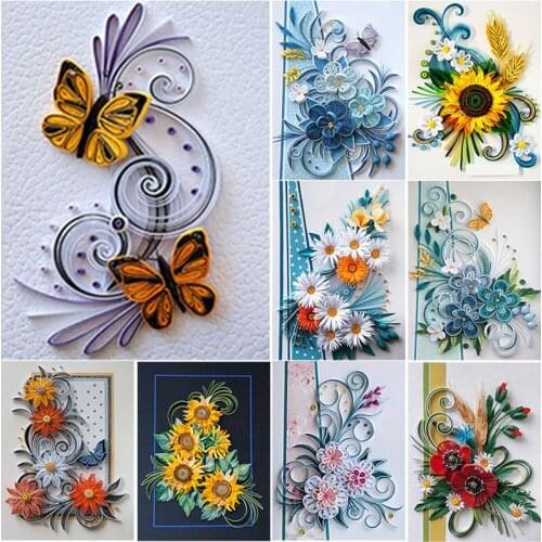 New DIY 5D Diamond Painting Scenery Cross Stitch Flower Insert Diamond Embroidery Full Square Round Drill Mosaic Home Decor Gift