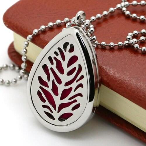 CMP0040 Aromatherapy necklace perfume lockets wholesale jewelry scents essential oil diffuser pendant