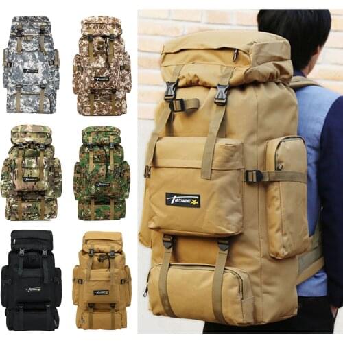 Backpack 70L Rucksack Backpacking Day Pack Trekking Haversack Suitcase Pack Sack