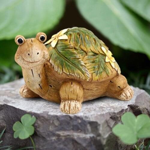 Cute Garden Statue Resin Sculpture Turtle Statues Indoor Outdoor Patio Yard Art Decor And Lawn Ornaments