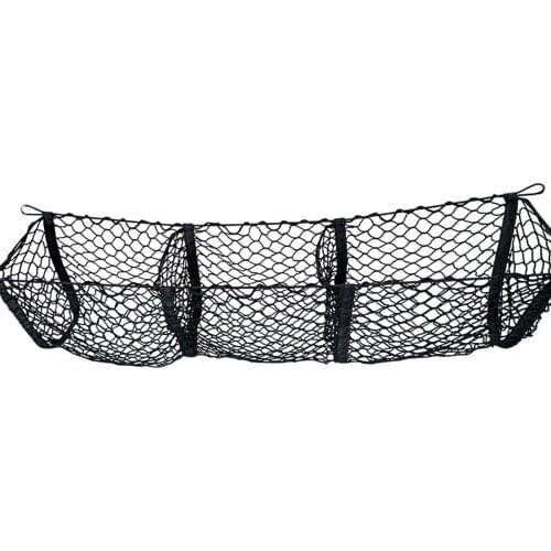 3 Pocket Universal Car Stretchable Cargo Net Trunk Bed Organizer SUV Heavy Duty Black Mesh Durable Expandable Pickup