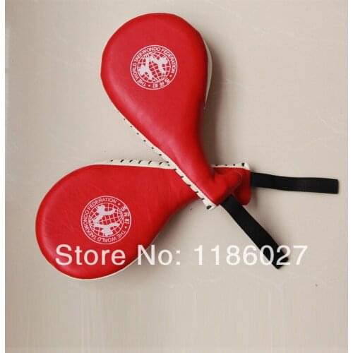 High Quality PU Leather Taekwondo TKD wrist strap Portable Double Paddle Kicking Target Pad for children and adults only one