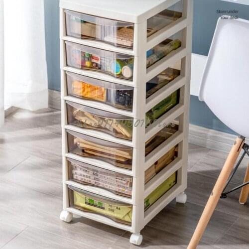 Drawer Storage Cabinet File Storage Cabinet Under Desk Transparent Multi-layer Storage Box Organize Locker