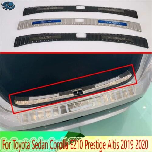 For Toyota Sedan Corolla E210 Prestige Altis 2019 2020 Stainless Steel Rear Trunk Scuff Plate Door Sill Cover Molding Garnish