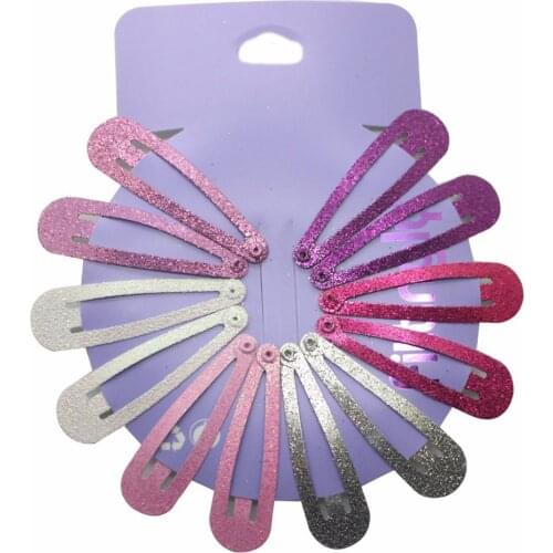 12Pcs/Set Children Snap Hair Clips Barrettes Girls Cute Hairpins Colorful Headbands for Kids Hairgrips Hair Accessories