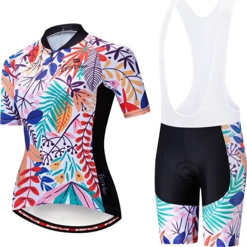 Summer Womens City Outdoor Leisure Fashion Design Cycling Shirt Soft Comfortable Short Sleeve Strap Set