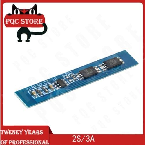 10PCS/lot 2S 3A Li-ion Lithium Battery 7.4v 8.4V 18650 Charger Protection Board bms pcm for li-ion lipo battery cell pack