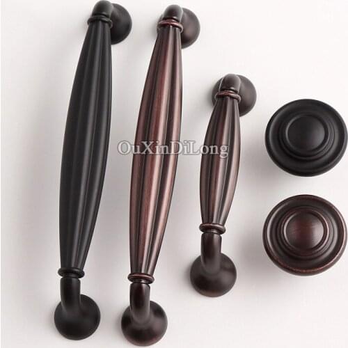 10PCS European Antique Kitchen Door Furniture Handles Vintage Cupboard Drawer Wardrobe Wine Cabinet Pulls Handles and Knobs