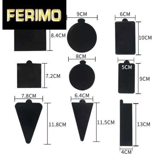 100pcs - Black Paper Mousse Cardboard Base Pad Mousse Cake Paper Tray Holder Multi Shapes