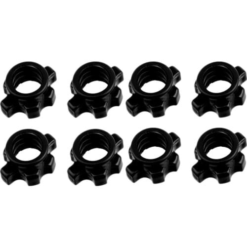 8Pcs Dumbbell Bar Nut Anti-Slip Spinlock Collars Screw Clamps for Dumbell Weight Lifting Fitness Equipments Accessories