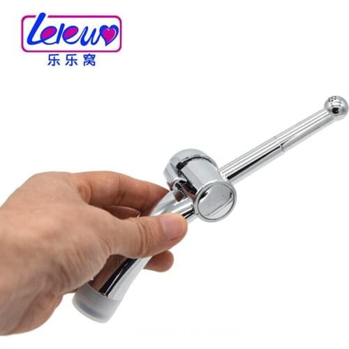 Metal Beads Anal Douche Butt Plug Enemator Vagina Clean Anal Shower Enema Anal Cleaning Butt Plug for Women Adult BDSM Sex Toys