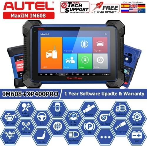 Autel MaxiIM IM608 Car Scanner Diagnostic Tool with XP400 Key Programming & MaxiFlash ECU Programmer IMMO All System Diagnostics