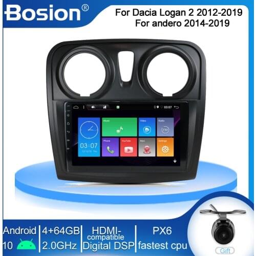 Bosion For Dacia Logan 2 Sandero Car Radio Multimedia Video Player Navigation GPS Android 10 2 din WIFI BT SWC RDS Mirror Link