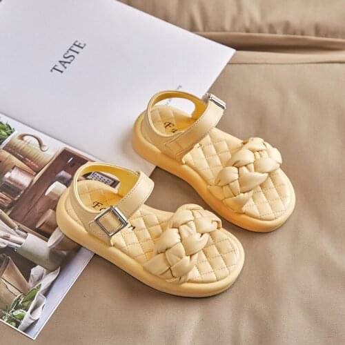 Childrens Sandals 2021 Summer New Hot Girls Soft Non-slip Princess Sandals Girls Fashion Beach Shoes Cute Flats Student E970