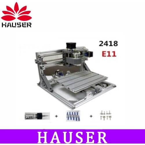 Diy 5500mw cnc engraving machine cnc 2418,diy laser engraver, GRBL control, ER11 cnc, 3 axis pcb Milling Machine, cnc Router
