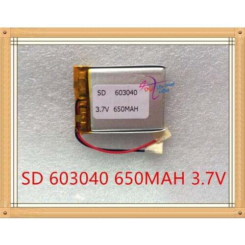 Liter energy battery 3.7V special offer lithium polymer battery 603040 650MAH GPS Bluetooth stereo projection laser navigation