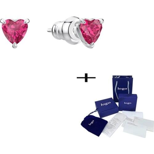 Sweet and romantic Delicate purple and pink love earrings for women Valentine gifts