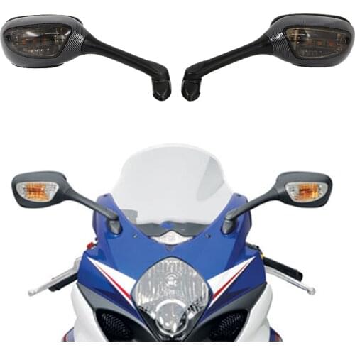 Motorcycle LED Light Turn Signal Mirrors Rear View Side Mirror For Suzuki GSXR600 GSXR750 GSXR1000 K6 K7 K8 2005 2006 2007 2008