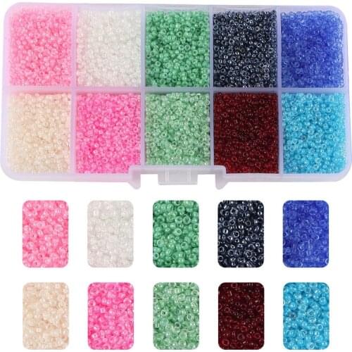 New 2mm Handmade Glass Beads Kit Colorful Mini Beads Toy for Making Jewelry Necklaces Bracelets Bijouterie DIY Craft Glass Beads