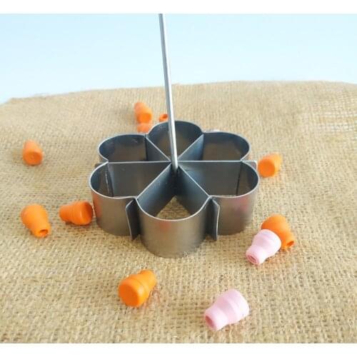 NEW Handmade Stainless Steel Rosette Cookies Patty Shell Vintage Brass Flower Mold Mould 9 cm MD-008