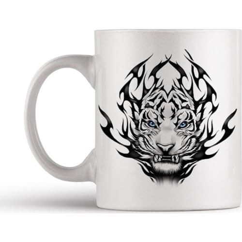 Personalized Burgundy Blue Designed Porcelain Mug Coffee And Tea Cup Professional Design Gifts