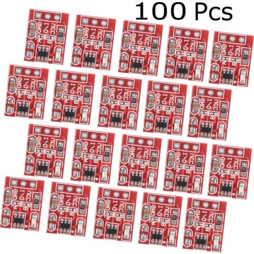 100pcs Ttp223 Touch Key Switch Module Touching Button Self-locking/no-locking Capacitive Switches Single Channel Reconstruction