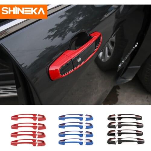SHINEKA Car Styling Exterior Door Handle Cover Decorative Sticker Handles Trim for Chevrolet Equinox 2017