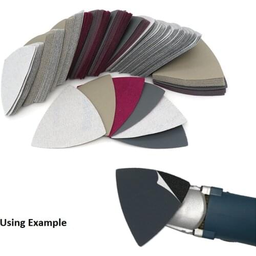 Triangle Flocking Sanding Sandpaper 90x90x90mm 60-10000 Grit Wet Dry Abrasive Polishing Tool For 996A