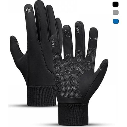 Outdoor Waterproof Biker Glove Winter Warm Cycling Touchscreen Full Finger Gloves Horizontal Bar Motorcycle Cycling Equipment