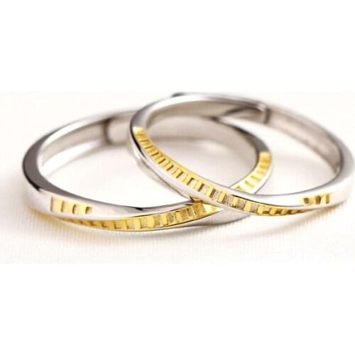 Uloveido Original Mobius ring 925 sterling silver ladder couple ring light luxury fashion Korean open souvenir gift SALRG17