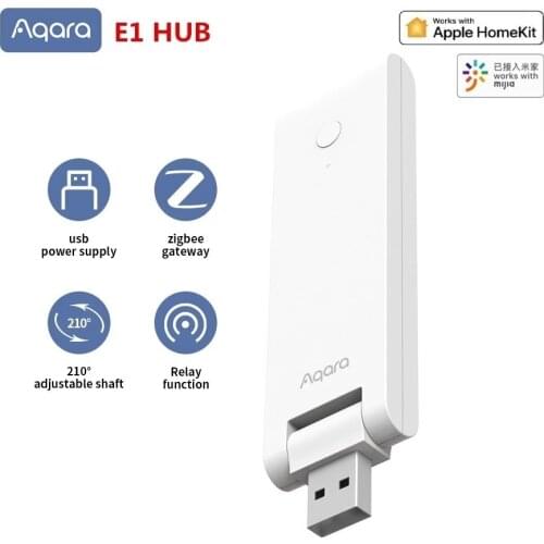 2021 New AQARA E1 Zigbee Hub USB Smart Gateway Aqara Hub Wireless Zigbee Connect Remote For Xiaomi MIHOME For Apple Homekit