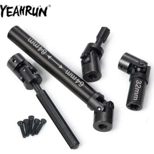 YEAHRUN 1Pair Metal Transmission Shaft 64+32mm for 1/24 Axial SCX24 AXI90081 RC Crawler Car Drive Shaft Upgrade Parts
